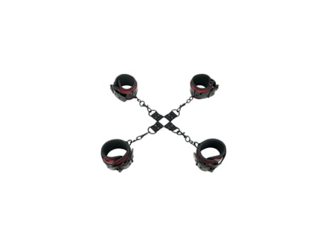Kit Bondage com Corda Ajustável WHIPSMART Heartbreaker (Preto - Poliéster)