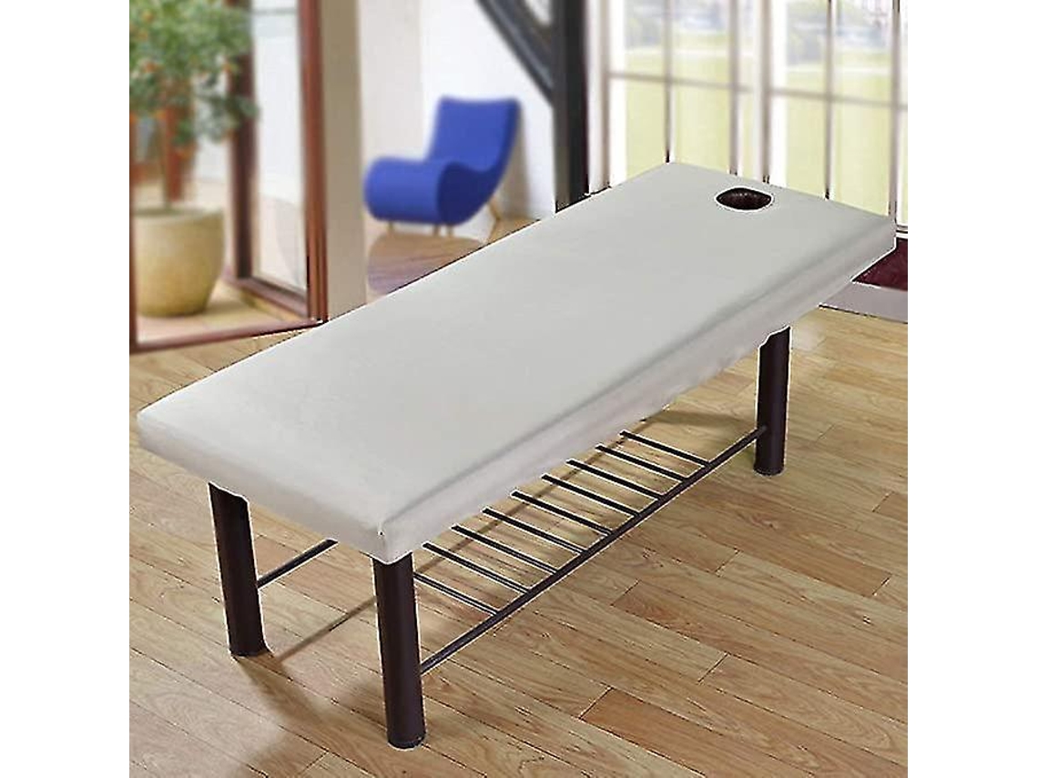 Capa Para Mesa De Massagem Com Borda Elástica, Cor Sólida, Poliéster Macio, Toda A Superfície Aquaforge