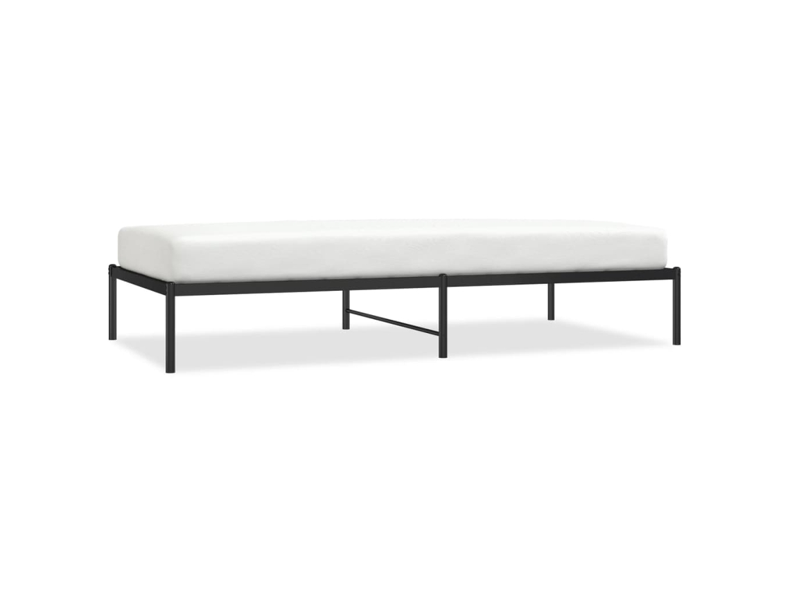Bed Frame, Bed Frames Vidaxl Preto Aço (100 X 200 Cm)