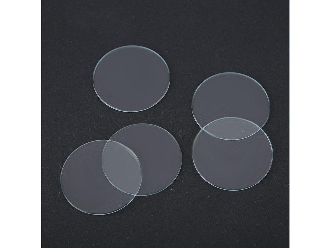 2026 5pcs Lente de Cristal de Relógio Redonda Plana de 39mm