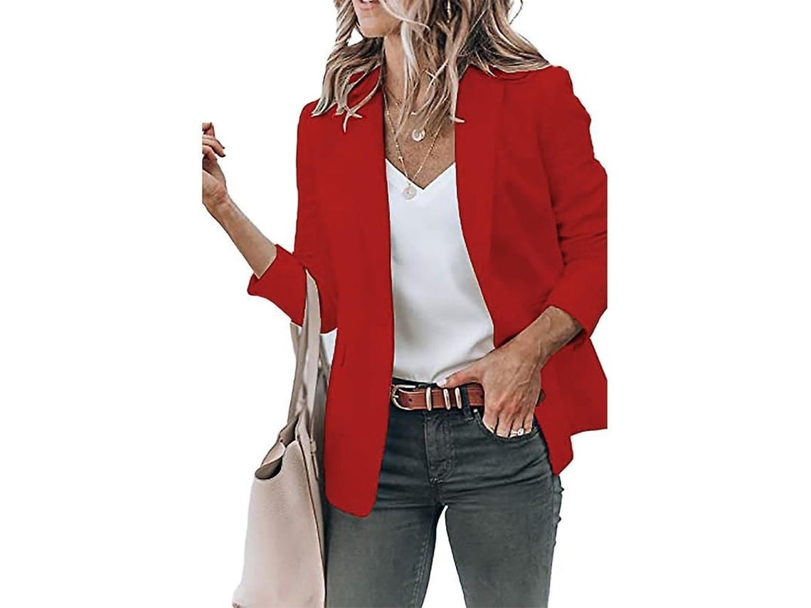 2026 blazer Casual para Mulher com Lapela Slim Fit para Escritório e Negócios Primavera Outono