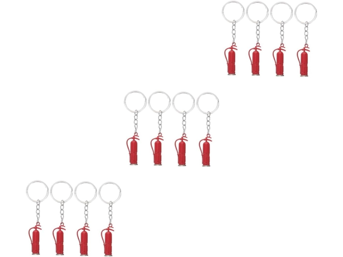 Conjunto De 12 Pingentes De Extintor De Incêndio Para Chaves E Decorações Originais Para Chaveiros.