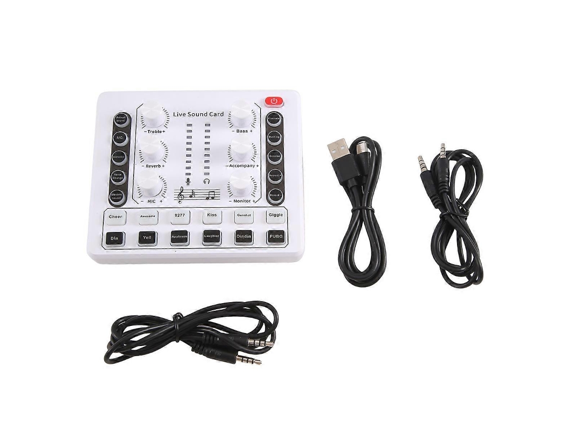 Interface de áudio Brilvibera M8 para podcasting e pré-amplificador de microfone premium