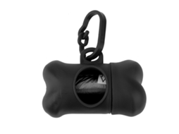 20 Sacolas Lixo Cachorro Porta Sacola Osso Preto Rolo