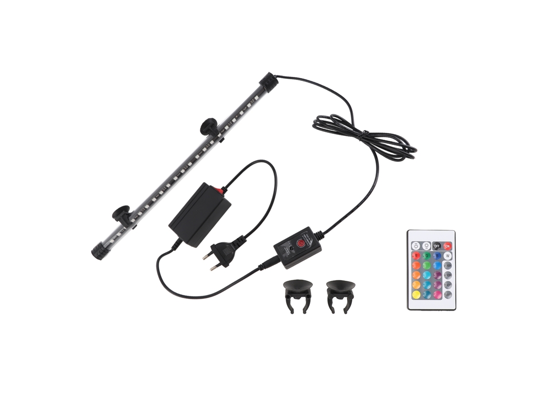 Luz De Aquário Led De Alto Brilho Led Beads Vários Modos Luz Subaquática Para Aquário Com Controle Remoto Plugue Ue 38cm