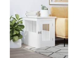 Vidaxl Móvel Casota Para Cão 45x62x59 Cm Derivados De Madeira Branco