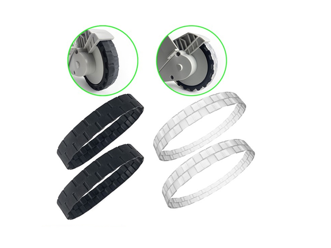 Acessórios de pele de pneu de roda, 2 peças, para xiaomi mi robot mijia 1s 2s t4 t4 t6 roborock s50 s55 s6masv aspirador de pó eletrodomésticos