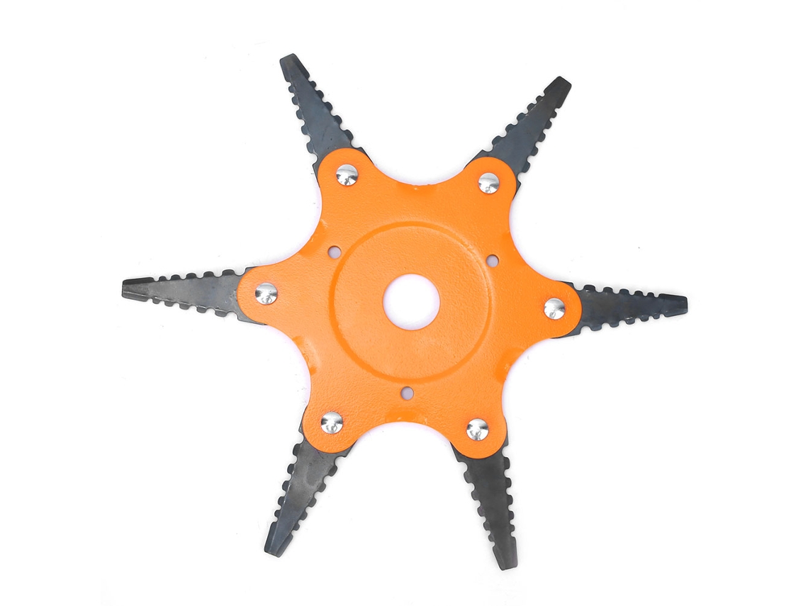 Cabeçalho De Corte De Grama Com 6 Dentes, Largura Da Lâmina 56mm, Acessório Para Cortador De Grama Amarelo