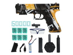 Mali pistola de Gel Automática Elétrica com 60 Mil Bolinhas de Água Amarelo Grafite para Idade 14+