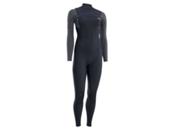 Terno de Neoprene Feminino Manga Longa com Zíper no Peito Amaze Amp 3/2 Mm Cinzento Mion
