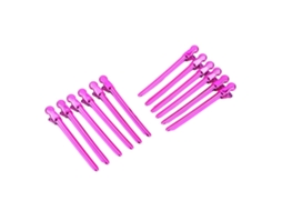 2026 12 Clips de Cabelo de Aço Inoxidável para Colorir e Estilar Seccionar Pinças para Cabeleireiro Carmín