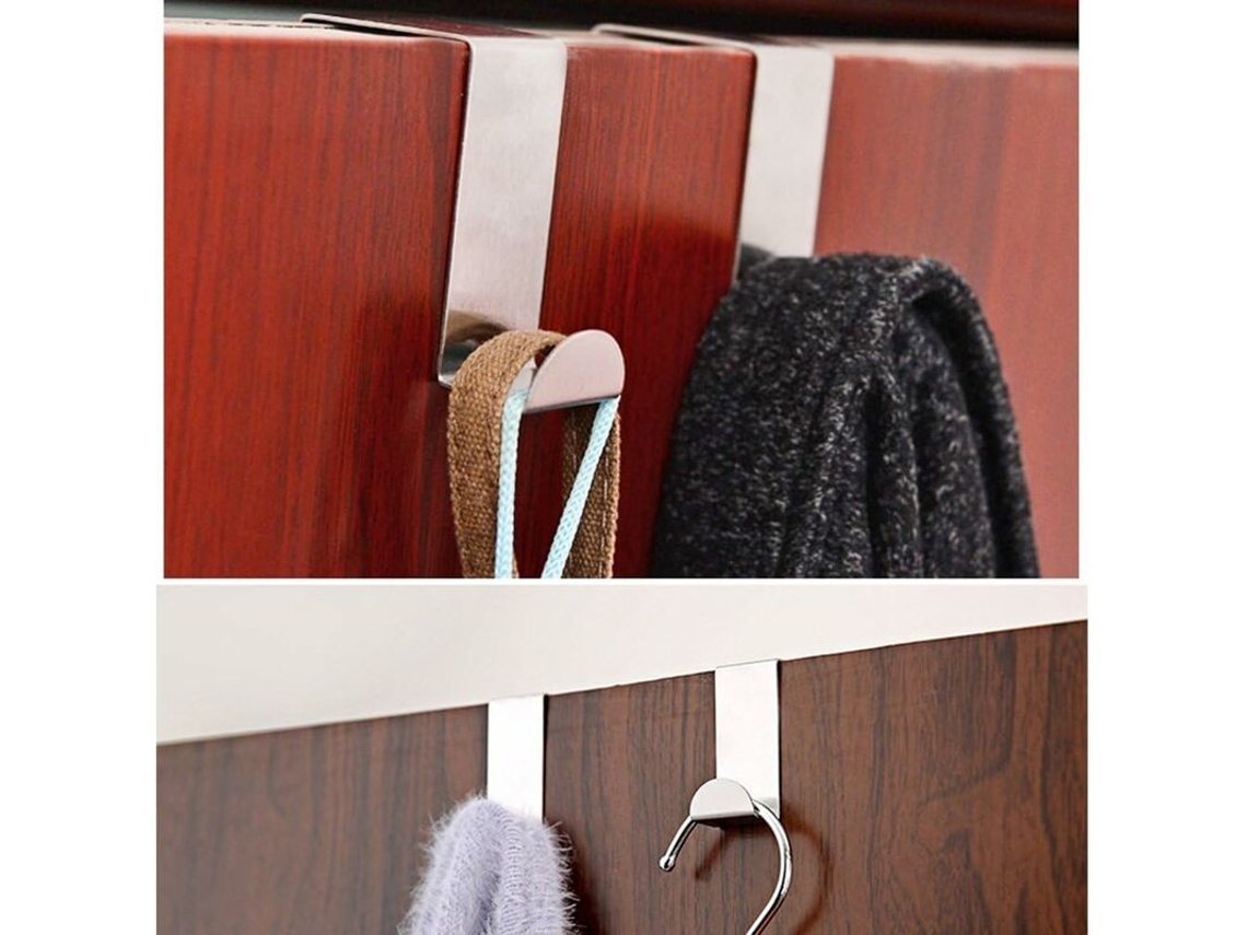 Conjunto De 6 Ganchos De Metal Em Aço Inoxidável Em Formato De Z Para Chaves, Lenços, Bolsas, Cozinha, Quarto, Guarda-roupa, Gaveta, Etc