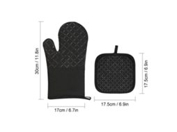 Luvas e Protetores de Panelas 4pcs Resistentes Ao Calor