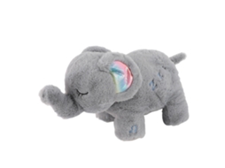 Urso de pelúcia elefante para auxiliar no sono com sons e luz noturna, bichinho de pelúcia com sons de respiração.