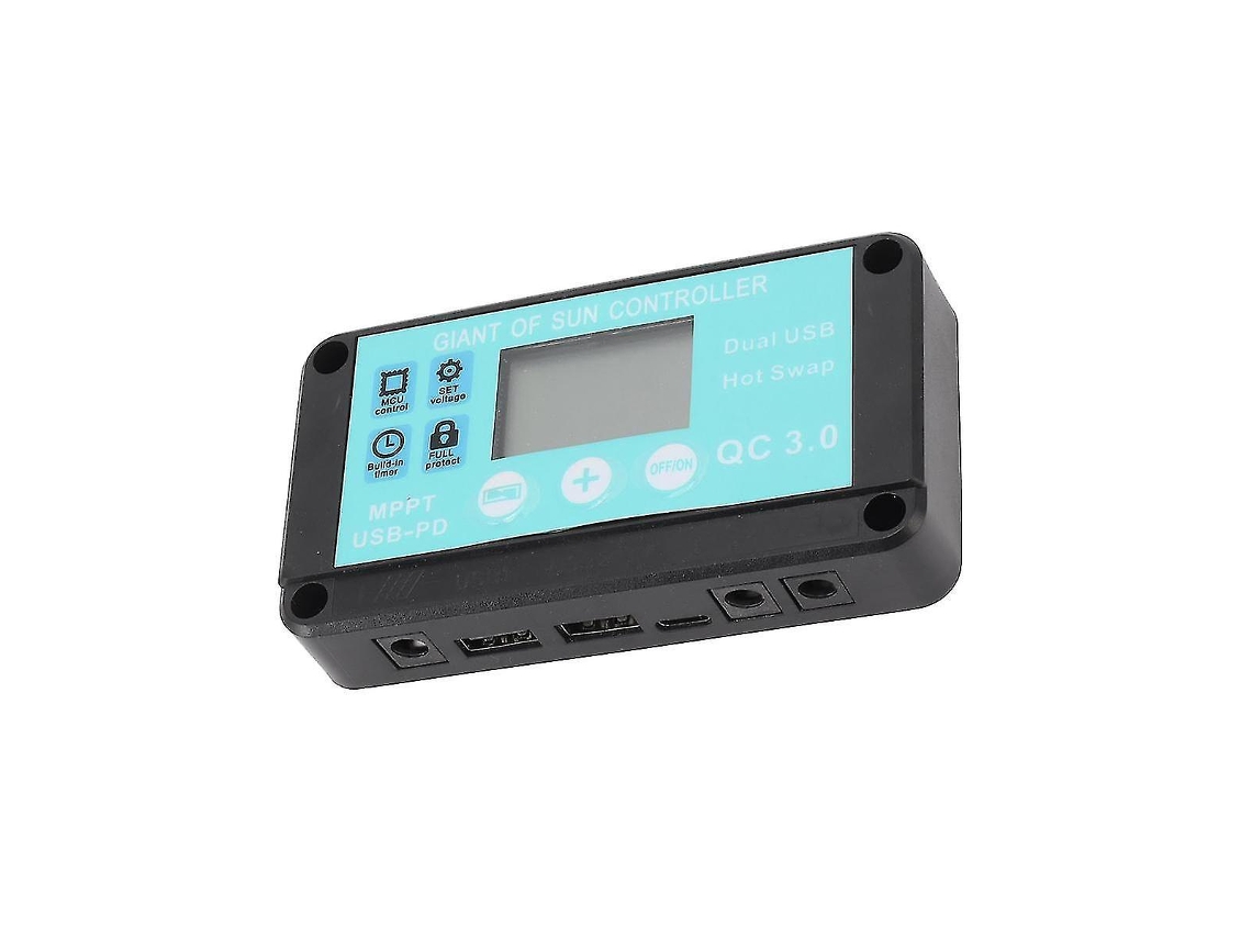 Carregador Solar Ple Solar Qc3.0 Mppt Com Display Lcd Olysi Shop (20a)