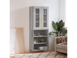Armario alto 69,5x34x180 cm Derivados de madera Gris Sonoma