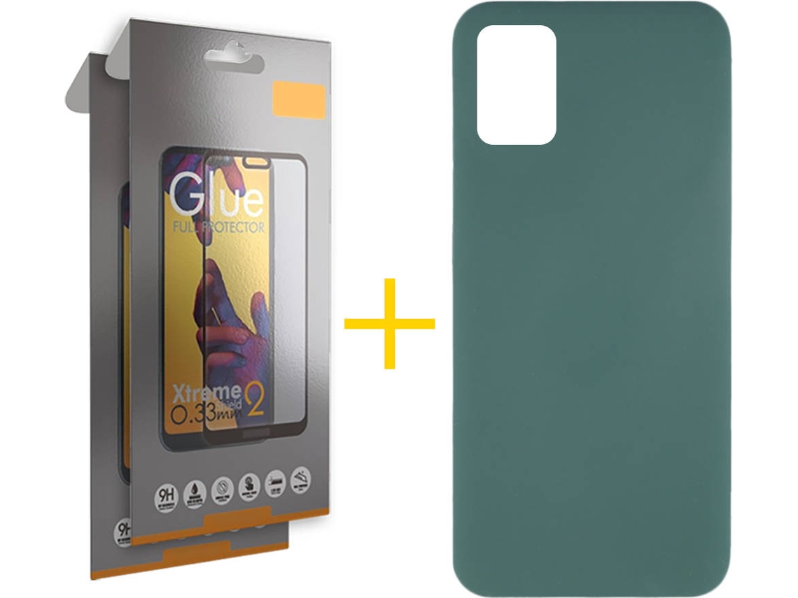 Kit Capa e 2 Películas Samsung Galaxy A51 SKYHE Full Silicone Líquido (Verde)