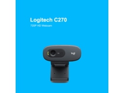 Logitech C270 Webcam De Tela Larga 720p Para Chamadas De Vídeo, Gravação, Laptop, Câmera De Pc