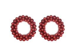 Conjunto 2 Decoração Sazonal Vidaxl Vermelho Plástico (33 X 33 X 7 Cm)