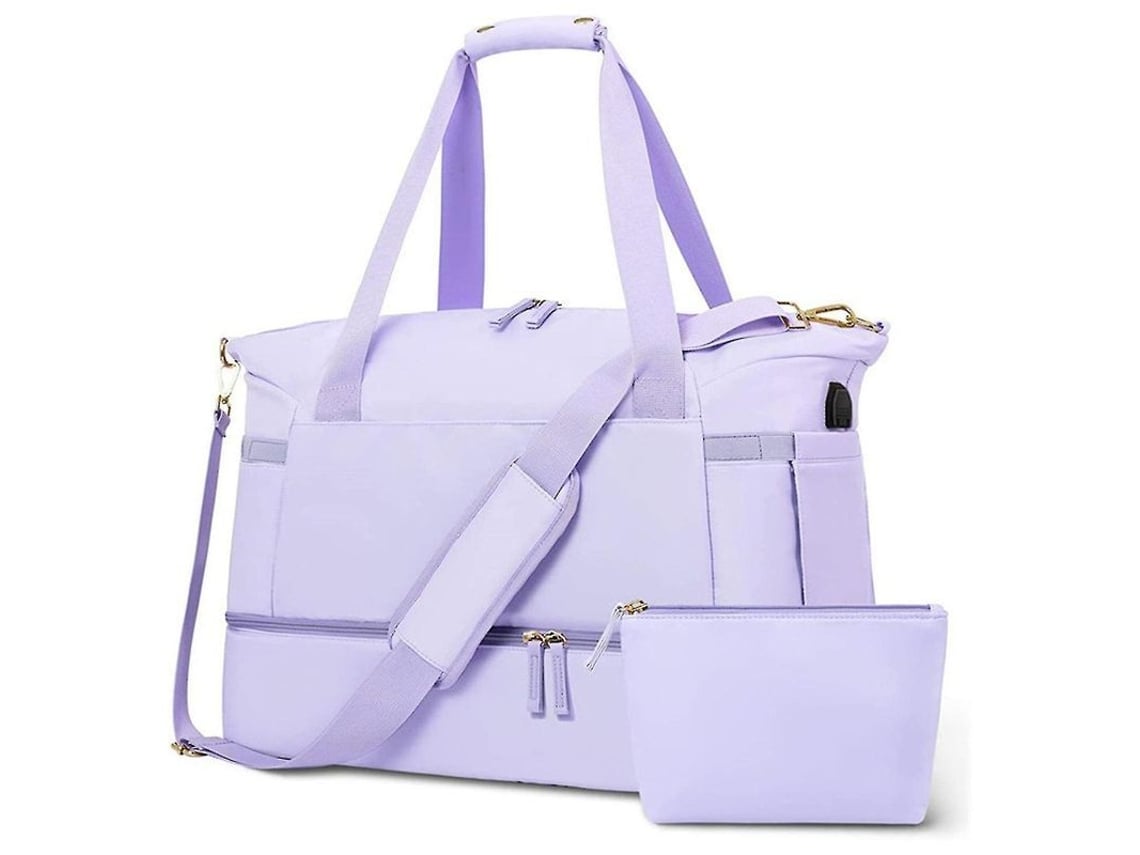 Bolsa de Viagem para Mulher com Compartimento para Sapatos e Usb | S/MARCA