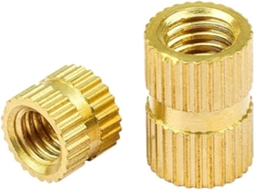 20 40 60 100 Peças Porca De Inserção Latão M2 5 M3 M4 M5 M6 Com Rosca Serrilhada Para Impressão 3d Tamanho M5x6x7