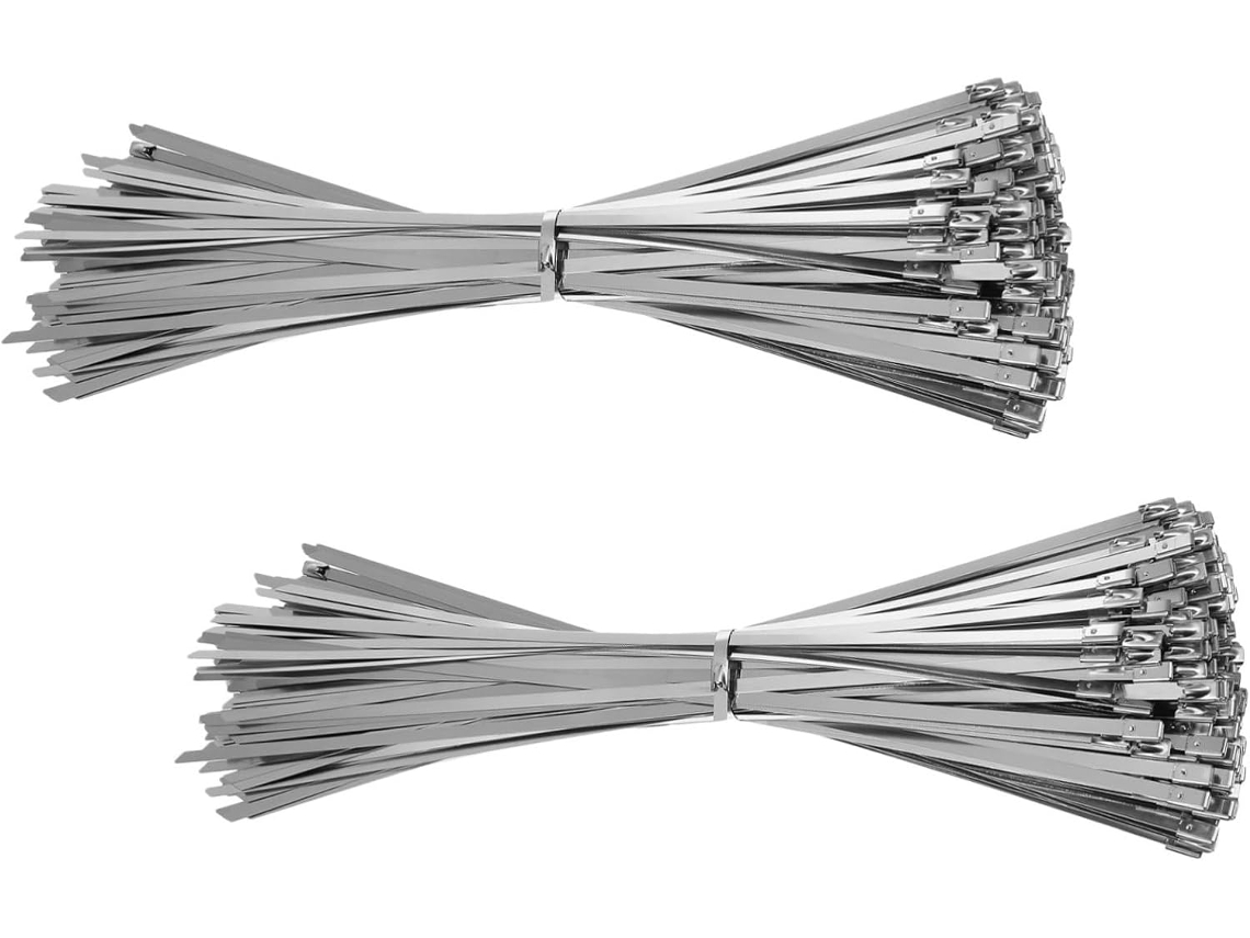 Conjunto De 200 Abraçadeiras Aço Inoxidável.