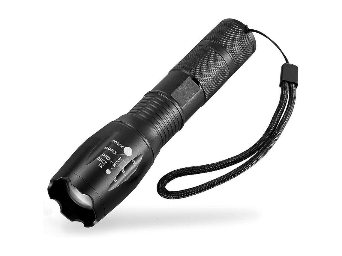 Lanterna Led Ultra Potente Xml-t6, 5 Modos, Zoom E Alcance De 500m Para Ciclismo E Senderismo