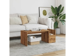 Vidaxl Mesa De Centro 90x45x35 Cm Derivados Madeira Carvalho Artisiano