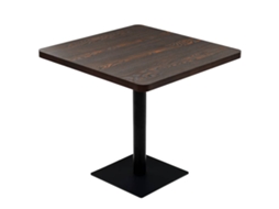 Mesa Bistrô em MDF e Aço Quadrada 80x80x75cm Cinzento Escuro MAISON EXCLUSIVE