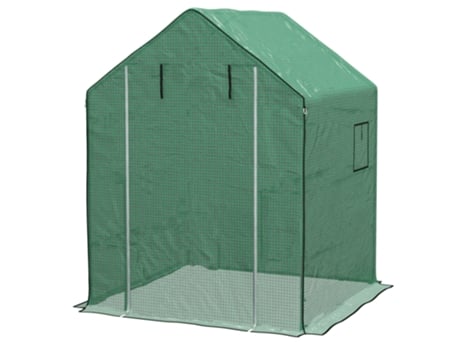 Cobertura para Estufas PE cor Verde 140x143x190 cm OUTSUNNY