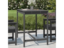 Vidaxl Mesa De Jardim 121x82,5x110 Cm Madeira De Pinho Maciça Cinzento