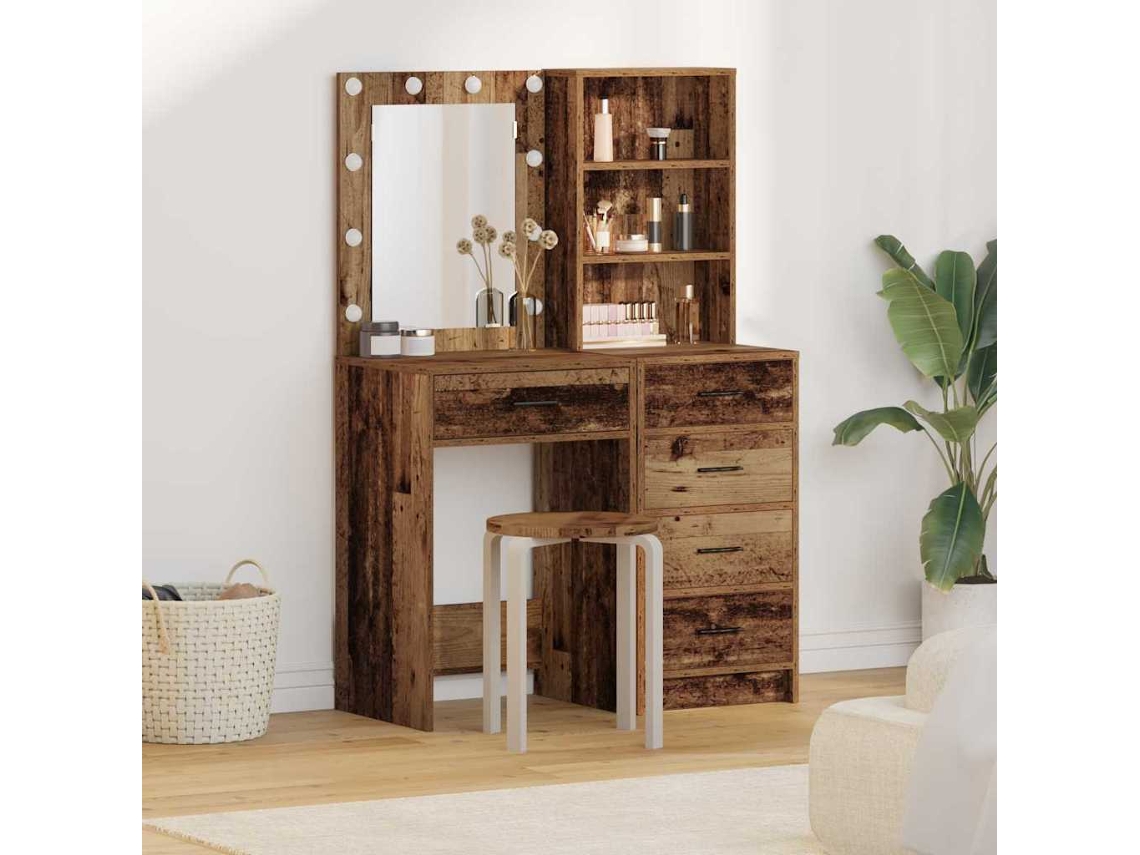 Vidaxl Mesa De Vestir 2 Unid. Castanho 50 X 41 X 135 Cm