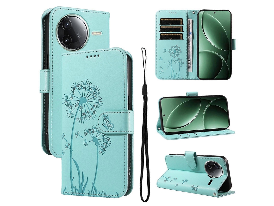 Capa De Couro Com Aba E Estampa De Dente-de-leão Para Celular Redmi A5 4g 173,3 Mm