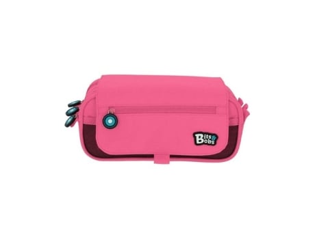 Bolsa tripla com aba Bits Amp-bobs rosa 23x10x10 cm