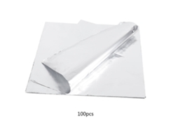 100pcs papel alumínio resistente a altas temperaturas 25μm 30x30cm