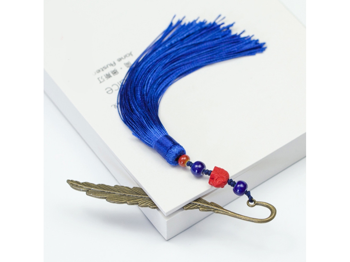 Marcador de Livro Tassel Clássico Chinês Metal Retro 4