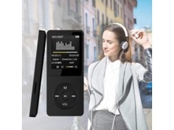Reprodutor de MP4/MP3, tela de 1 polegada, Wish Music com entrada para cartão de 0,8", branco (como mostrado)