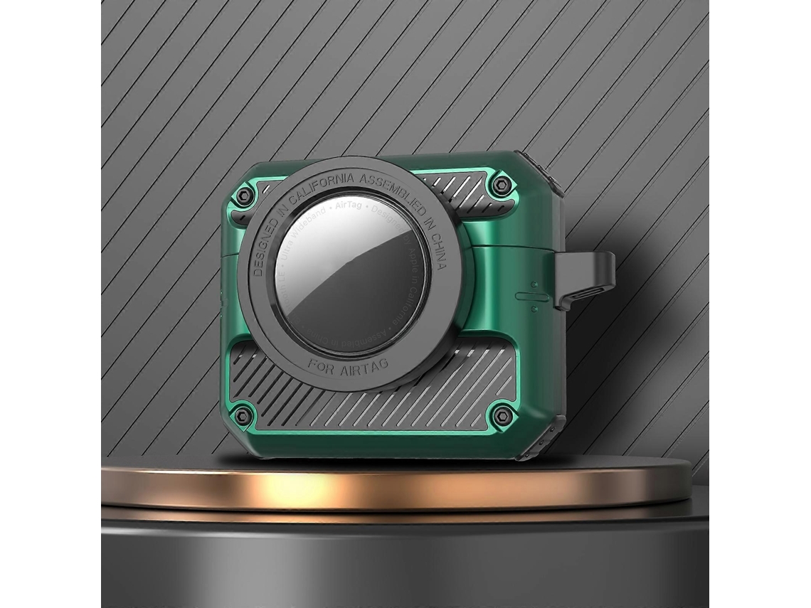 Capa para fones de ouvido AirPods 3 com botão de abertura automática, em TPU + PC, compatível com Airtag. GIECY