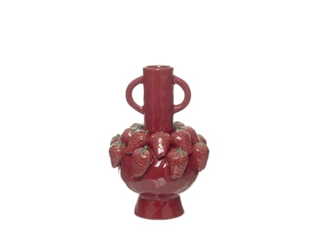 Jarro de cerâmica Morangos 35cm Imporcelos