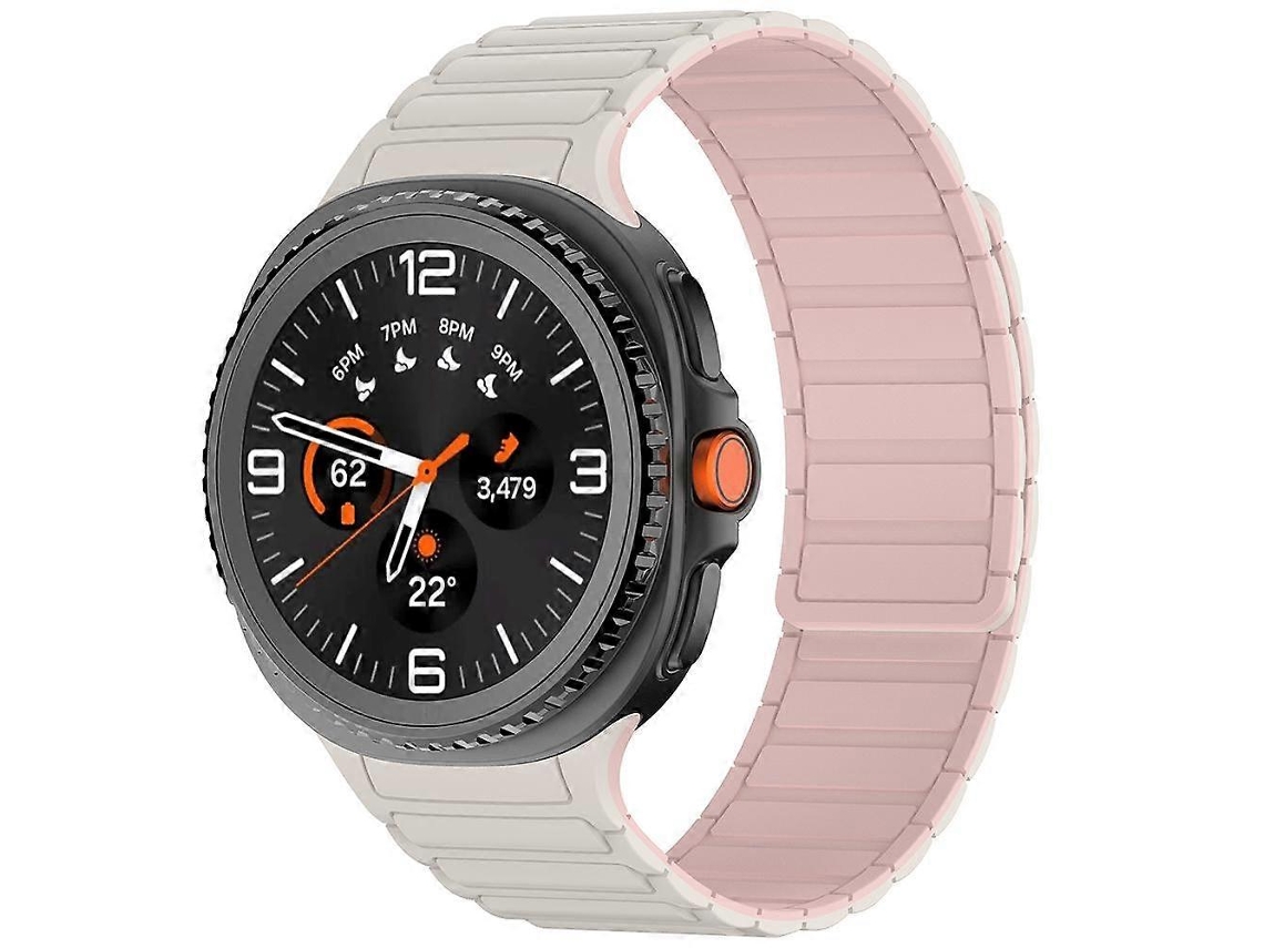 Pulseira Magnética De Silicone Com Três Contas Para Samsung Galaxy Watch8 / Watch8 Classic