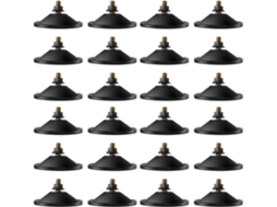 24 Ventosas Pequenas E Fortes Para Vidro, Com 5, 6cm 2, 2 Polegadas De Diâmetro, Na Cor Preta