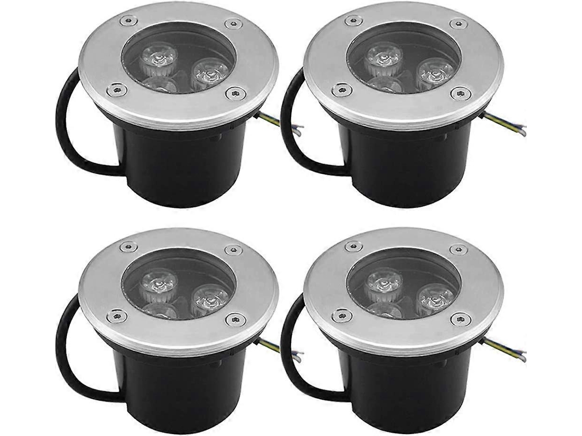 Omni luz de Punto Empotrada Led Exterior 4 Pack 3w Ip65 270 Lúmenes Iluminação Jardim 230v Ac85 265v Branco Quente