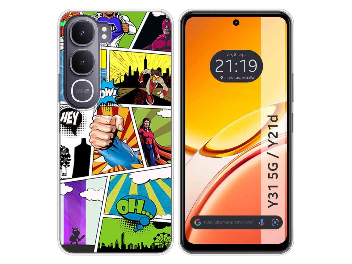 Capa Tumundosmartphone De Silicone Para Vivo Y31 5g / Y21d Com Estampa De Quadrinhos E Desenhos Animados