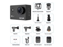 Câmera de Ação 4k, À Prova D'água Até 30 Metros, Wi fi 2.4g MDUG (kit)