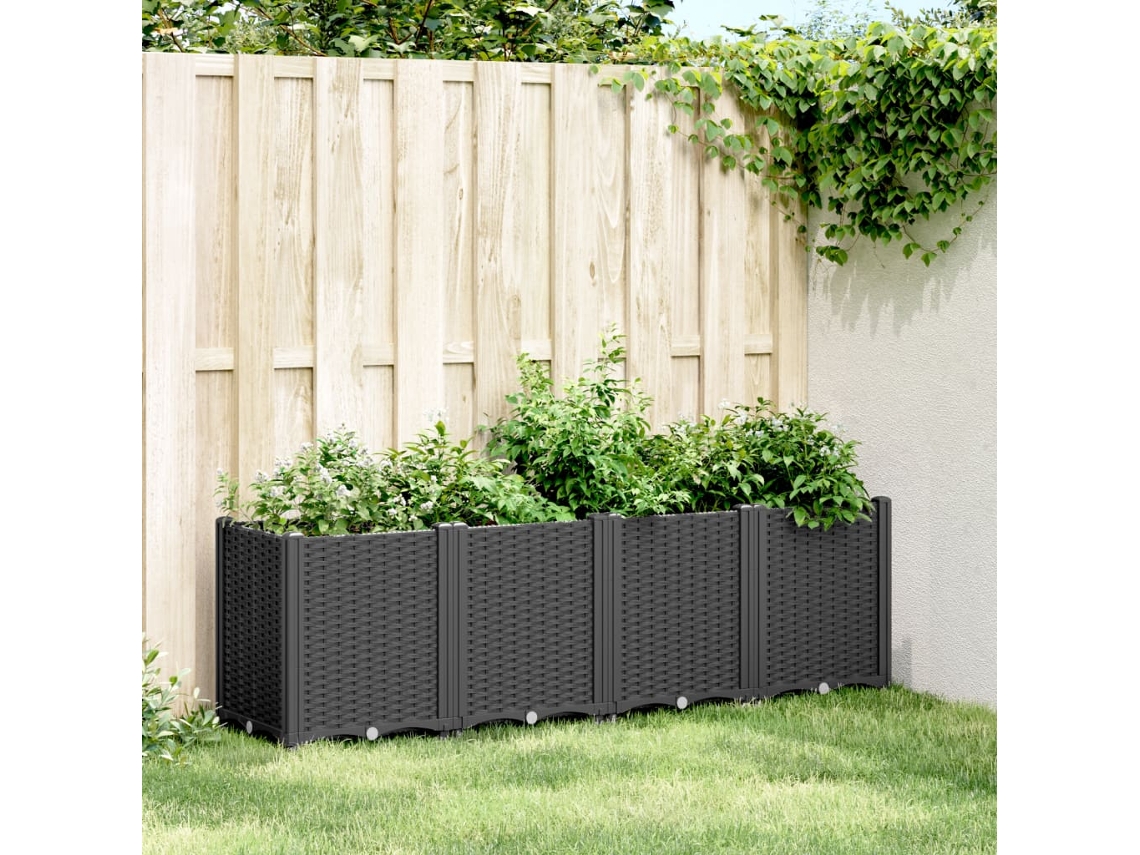 Vidaxl Vaso/floreira 160x40x53 Cm Pp Preto