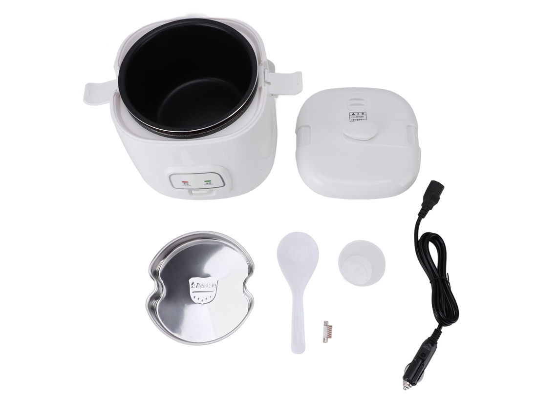 Panela de arroz portátil de 2L para carro, multifuncional e eficiente, com bandeja a vapor para campismo LAXISCREED