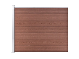 Vidaxl Painel De Cerca 175x146 Cm Wpc Castanho