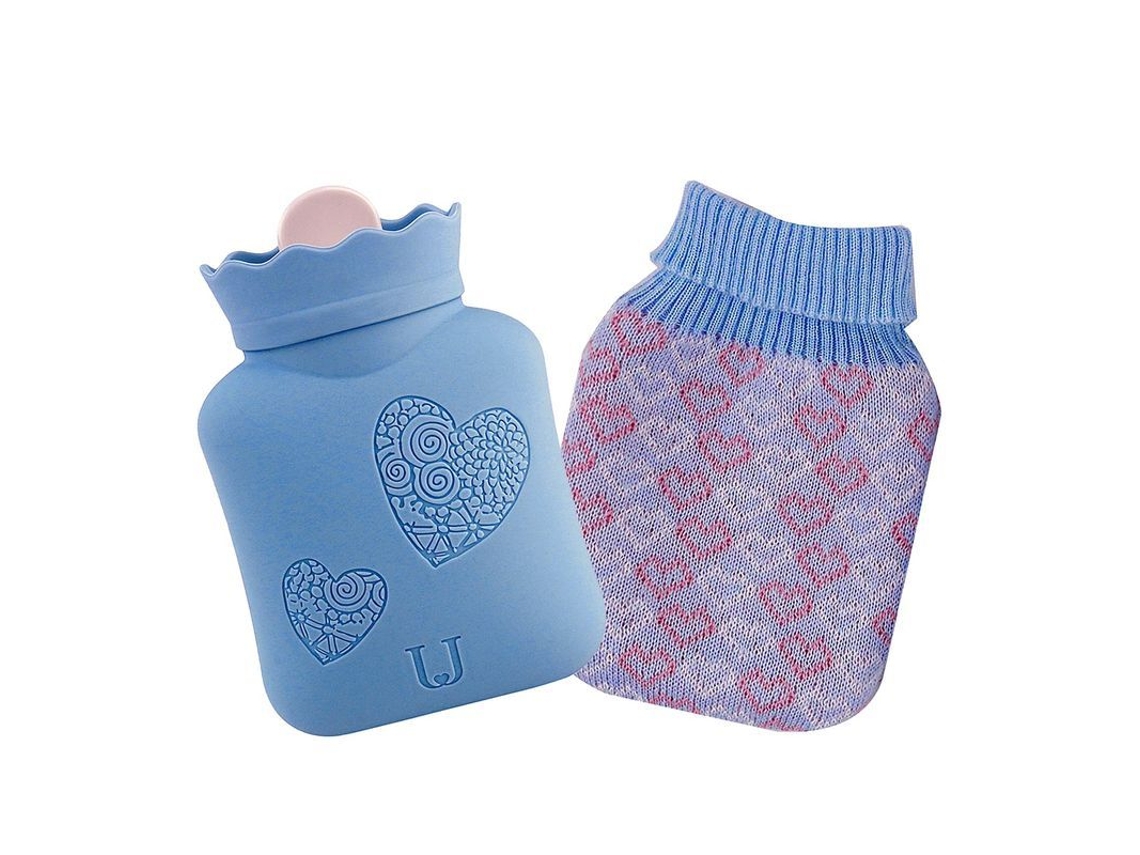 Bolsa De Água Quente De Silicone Para Crianças, Alivio De Dor, Cramps, Costas, Pescoço, Pés (azul, Pequena)