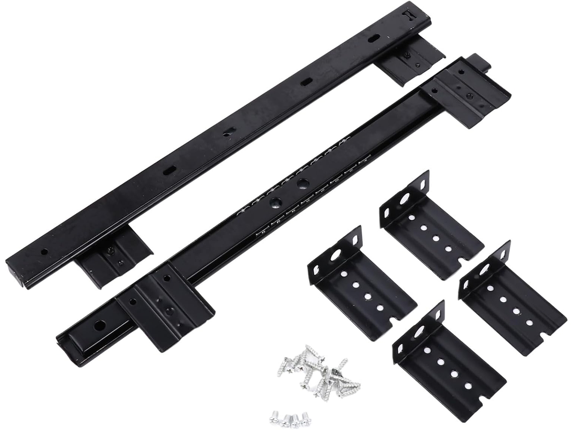 Trilho Para Gaveta De Teclado Housoutil Com Rolamentos Esferas Aço Mesa Computador, Fechamento Suave E Preciso