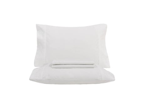 Conjunto Lençóis Percal 280X300Cm Branco Lyra